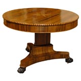 Fine Rosewood Table with Triangular Pedestal Base, Italy c. 1840