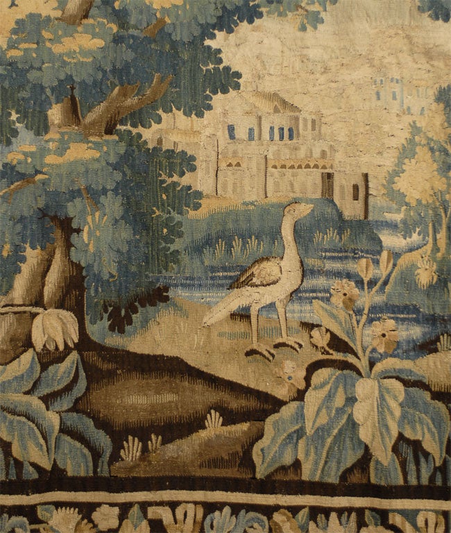 XVIIIe siècle Tapisserie d'Aubusson d'époque Régence française avec scène de paysage, vers 1720 en vente