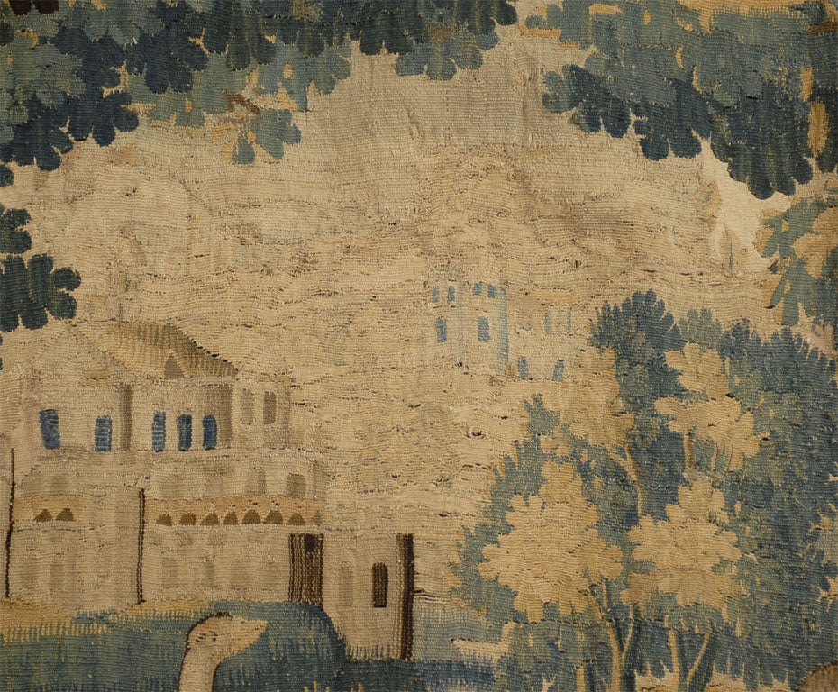 Laine Tapisserie d'Aubusson d'époque Régence française avec scène de paysage, vers 1720 en vente