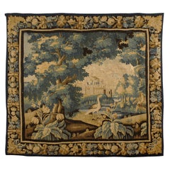 Antique French Regence Period Aubusson Tapestry with Landscape Scene, c. 1720