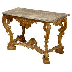 Antique Rococo Design Gilt-wood Console Table, Italy c. 1790