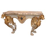 Antique 19TH CENTURY CONSOLE WITH MARBLETOP