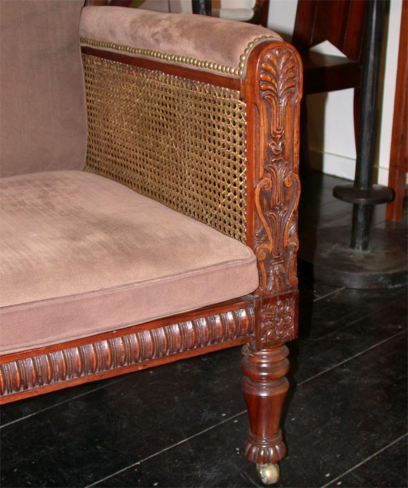 GEORGE IV CANED PADOUK BERGERE For Sale 2