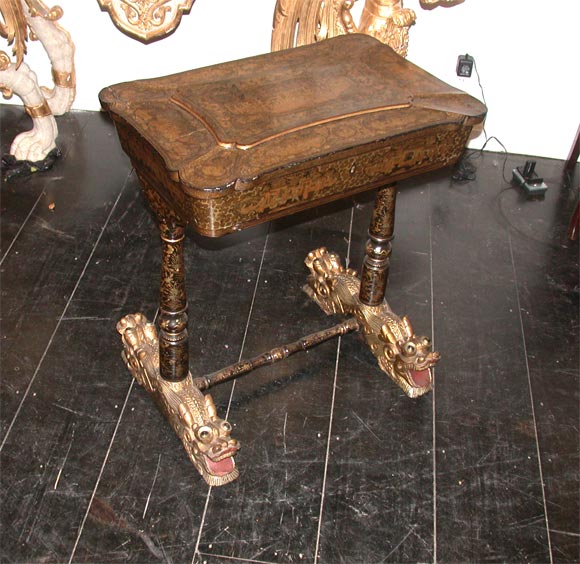 Circa 1840 Chinese Export Sewing Table
