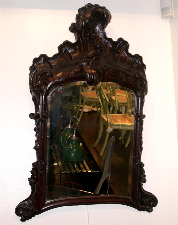 Rich Rococo Mirror with Beveled Glass Mirror