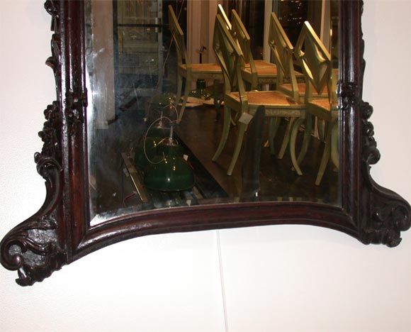 19th Century Late 19thC. Early 20th C. Mahogany Rococo Mirror For Sale