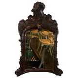 Late 19thC. Early 20th C. Mahogany Rococo Mirror