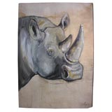 Oil on canvas by Johan " Rhinoceros"