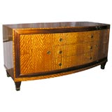 Art Deco Bow Front Cabinet in Mahogany