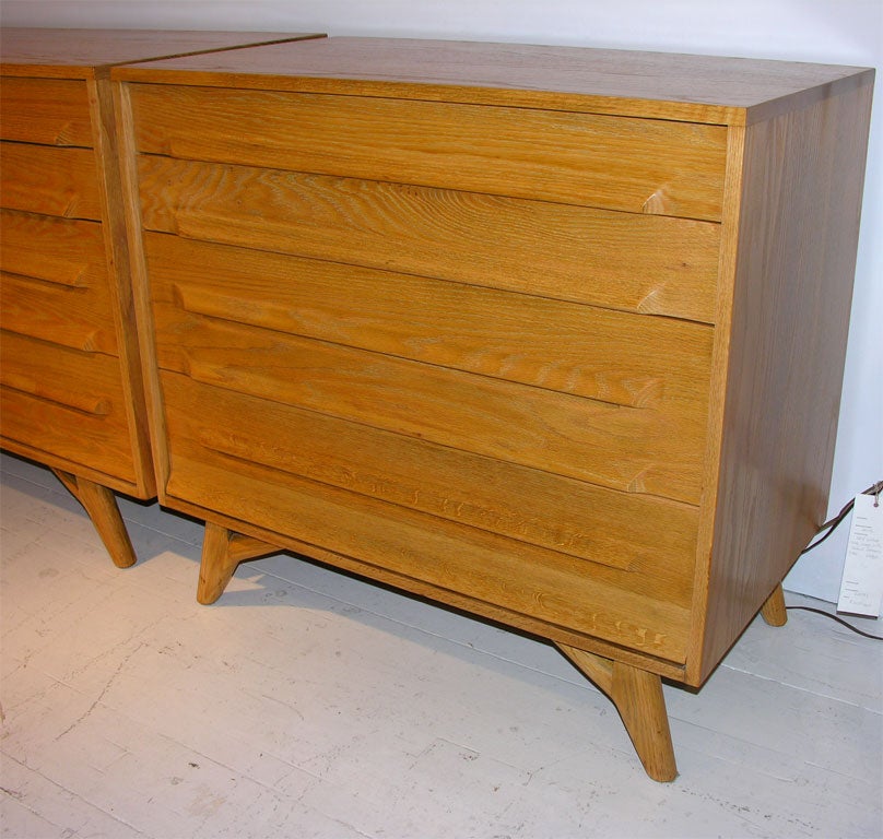 Beautiful oak double dresser by Paul Laszlo.