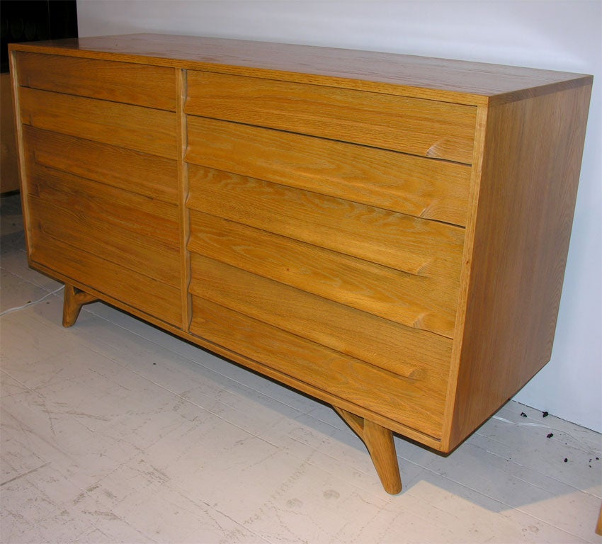 20th Century Oak Double Dresser by Paul Laszlo for Brown Saltman