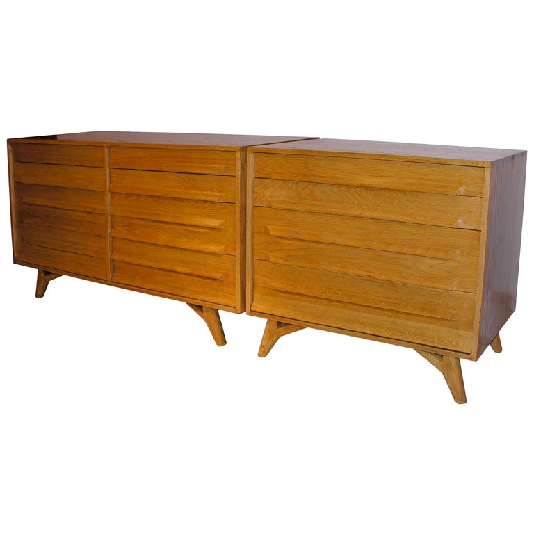 Oak Double Dresser by Paul Laszlo for Brown Saltman