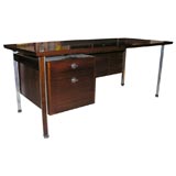 Finn Juhl rosewood and chrome desk