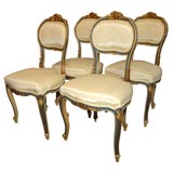 Set of Four French Rococo Style Chairs