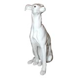 Huge Faience Whippet
