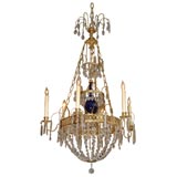 Baltic States neoclassical six-light chandelier