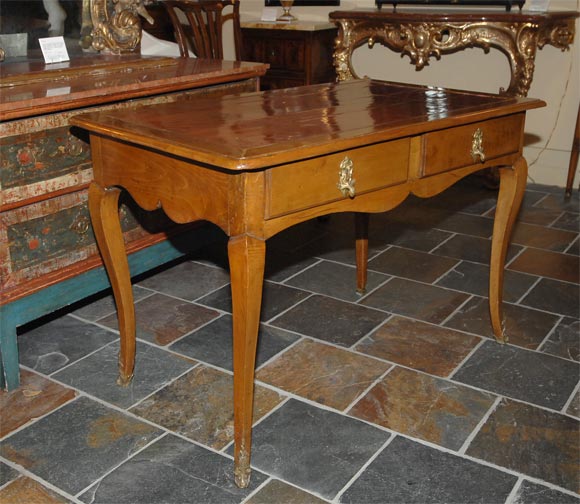 Louis XV provincial fruitwood bureau plat