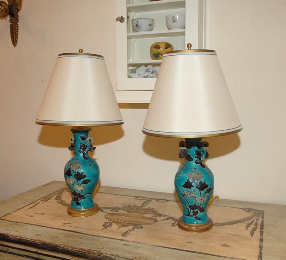 Pair Ching Dynasty Vases as Lamps