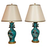 Pair Ching Dynasty Vases as Lamps