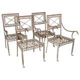 Art Deco iron set of 4 armchairs