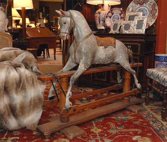 19th Century An 1870's French Rocking Horse