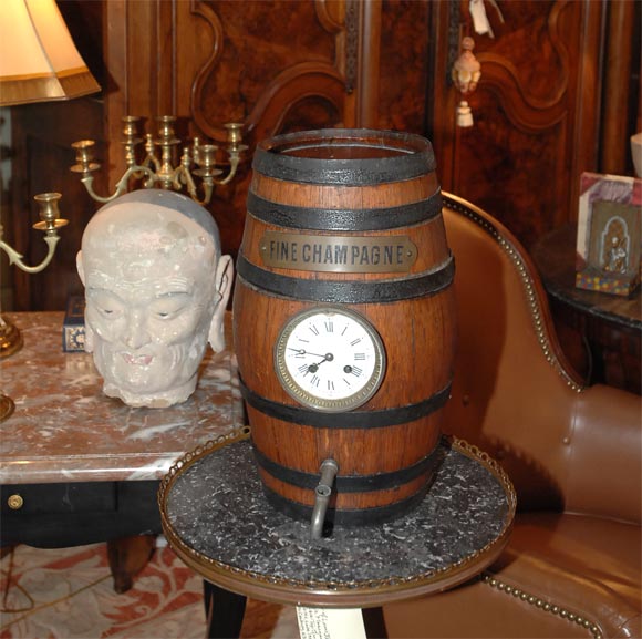 Champagne Barrel Clock