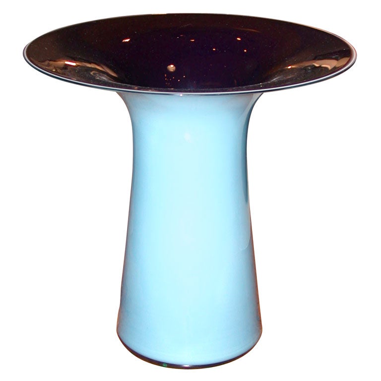 1960's Murano Glass Vase by Vistosi For Sale