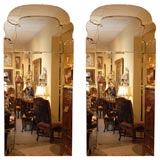 Antique Pair of  Big C. 1910 Queen Anne Style Venetian Deco Mirrors