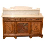 19th C. English Bamboo and Chinoiserie Sideboard