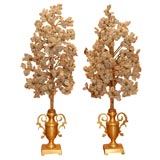 Antique 19th C. Beaded and Gilt Italain Flower Sticks