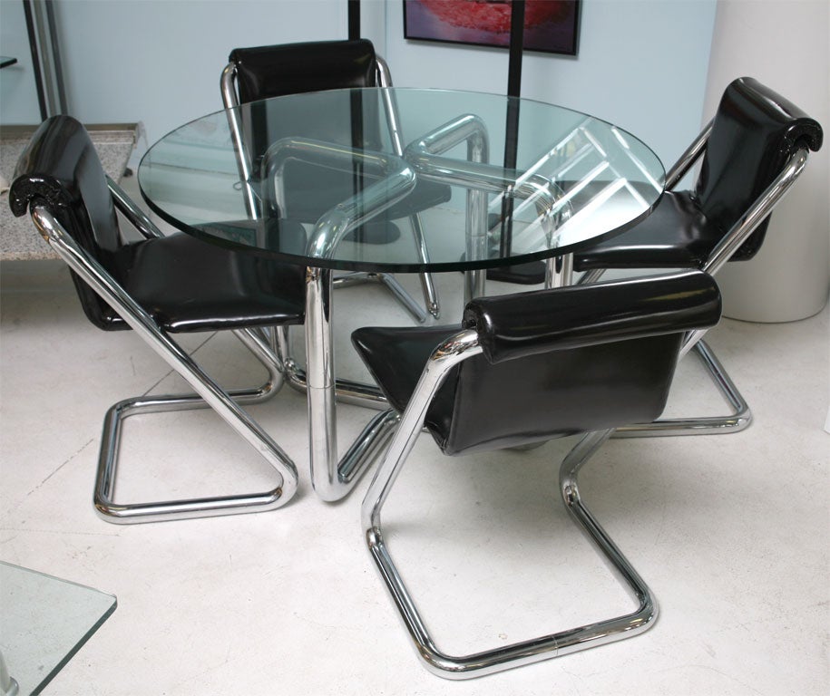MOD TUBULAR DINING/BREAKFAST SET