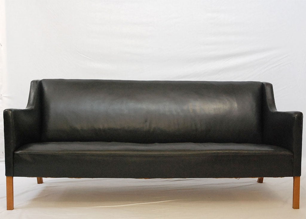 Black Leather Sofa 2