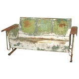 Antique metal swing bench