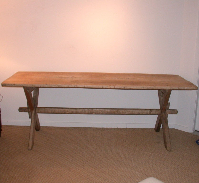 Rustic Poplar Two-Plank Tavern Table