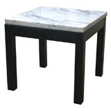 Pair marble topped side tables