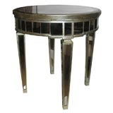 #4119  Round Mirrored Geuridon Table
