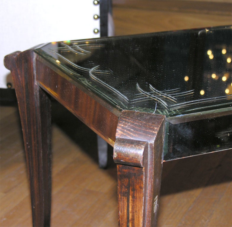 #4106 French 1940's Mirrored Side Table