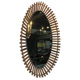 #4126 Oval Shaped Mirror with Bamboo Border