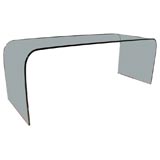 #4019 Glass Waterfall Shaped Coffee Table