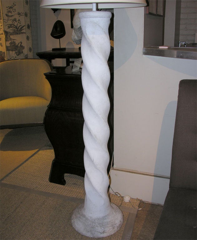 1940'S French Plaster Floor Lamp in the Manner of French Designer Serge Roche