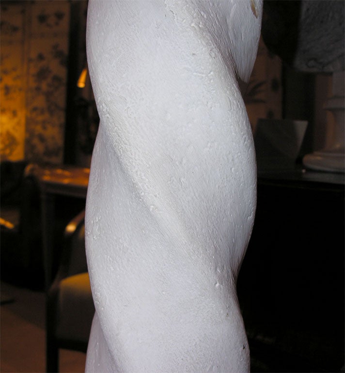 1940'S French Plaster Spiral Floor Lamp 3