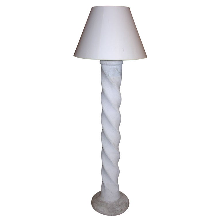 1940'S French Plaster Spiral Floor Lamp