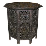 A Well Carved Indian Octagonal Rosewood Table