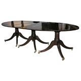 Regency Triple-Pedestal Mahogany Dining Table