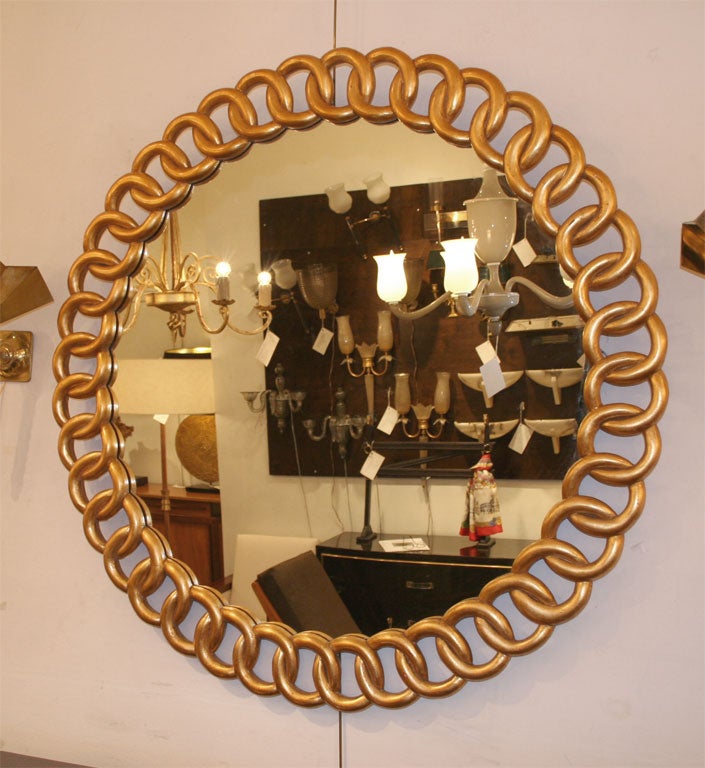 A gilt wood mirror