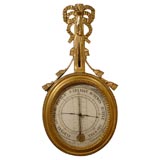 Louis XVI Period Gilt-Wood Oval Barometer, France c. 1780