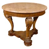 Superb Restauration Period Walnut Center Table, France c. 1820