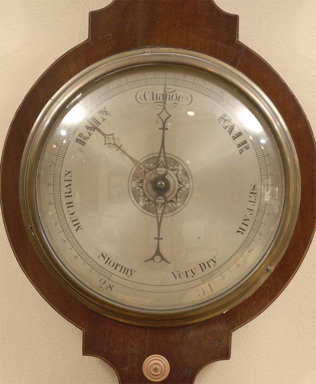 Jorge III  Barómetro de caoba de R. Taylor, Chepstow, Inglaterra c. 1820 Inglés en venta