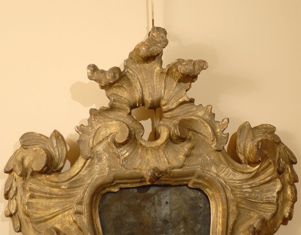 Italian Pair Gilt-Wood Rococo Girandoles, Italy c. 1770