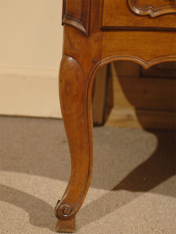 Gilt Louis XV Serpentine Walnut Commode, Provence, France, c. 1760 For Sale